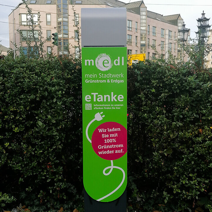 medl-eTanke öffentliche Ladestation Bachstraße 1