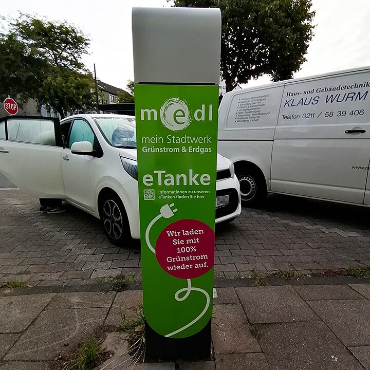 medl-eTanke öffentliche Ladestation Flockenweg