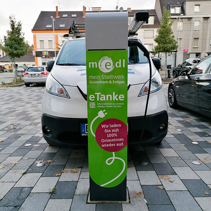 medl-eTanke öffentliche Ladestation Oberhausener Straße